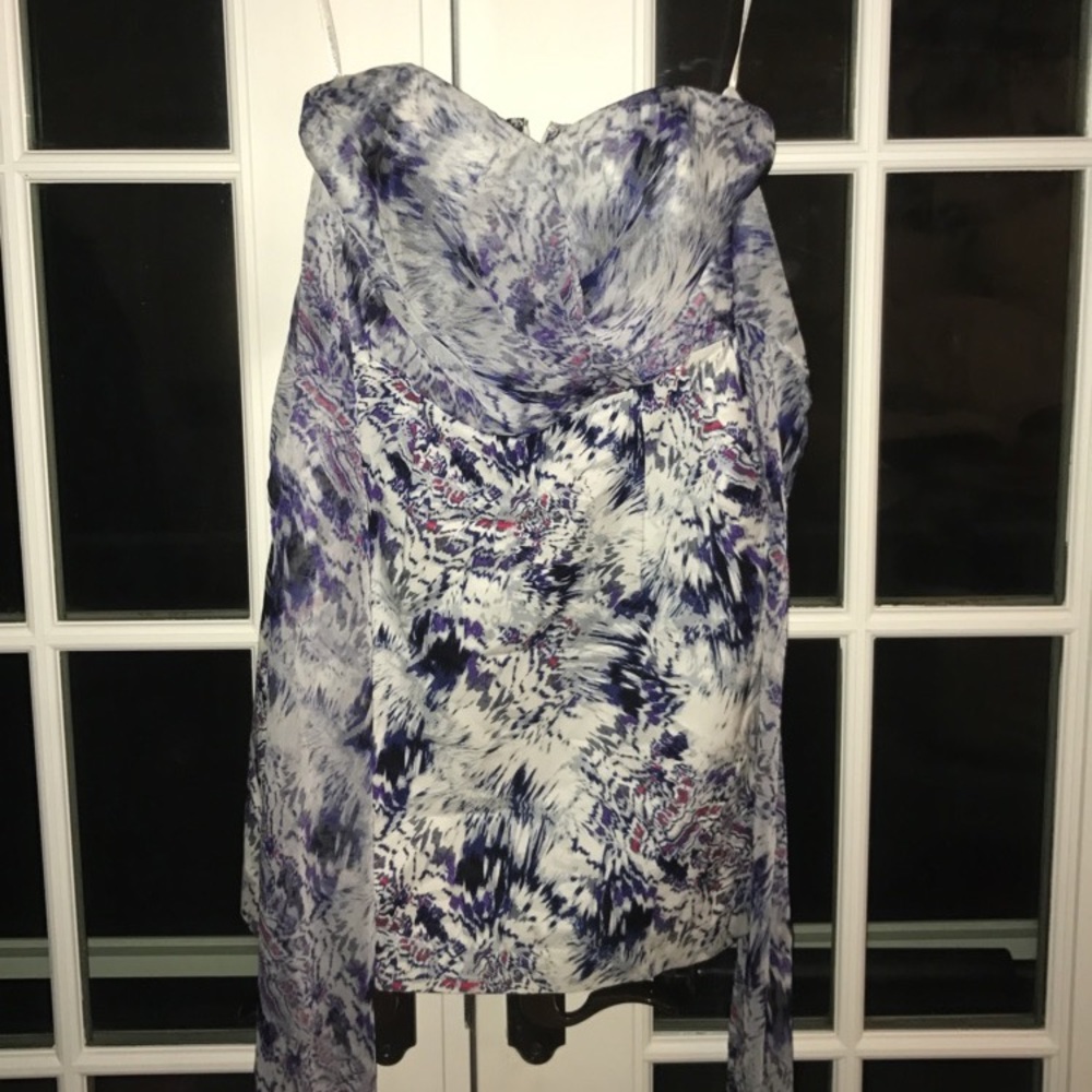 Plastic Island colorful strapless dress